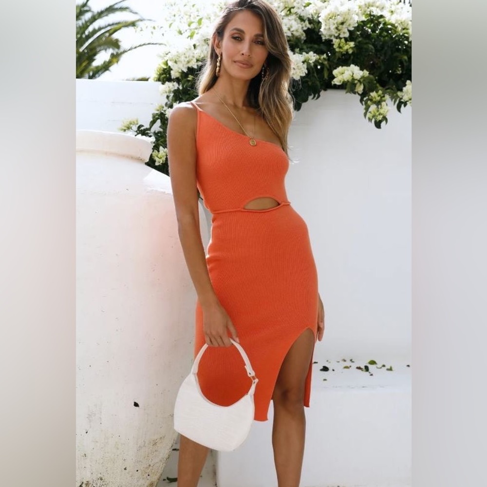 Hello Molly Jade Midi Dress Orange S